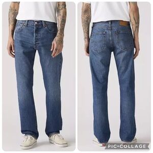 Levi’s 501 Original Straight Leg Button Fly Jeans Men’s 36x30 Dark Wash Mexico
